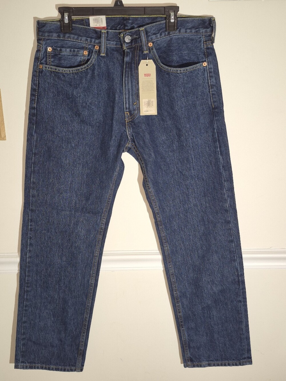 Levi's Men's Dark Blue 505 Straight Leg Jeans